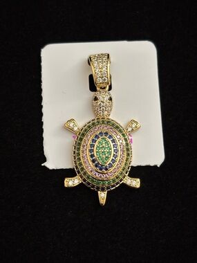 14K Gold Plated turtle Pendant